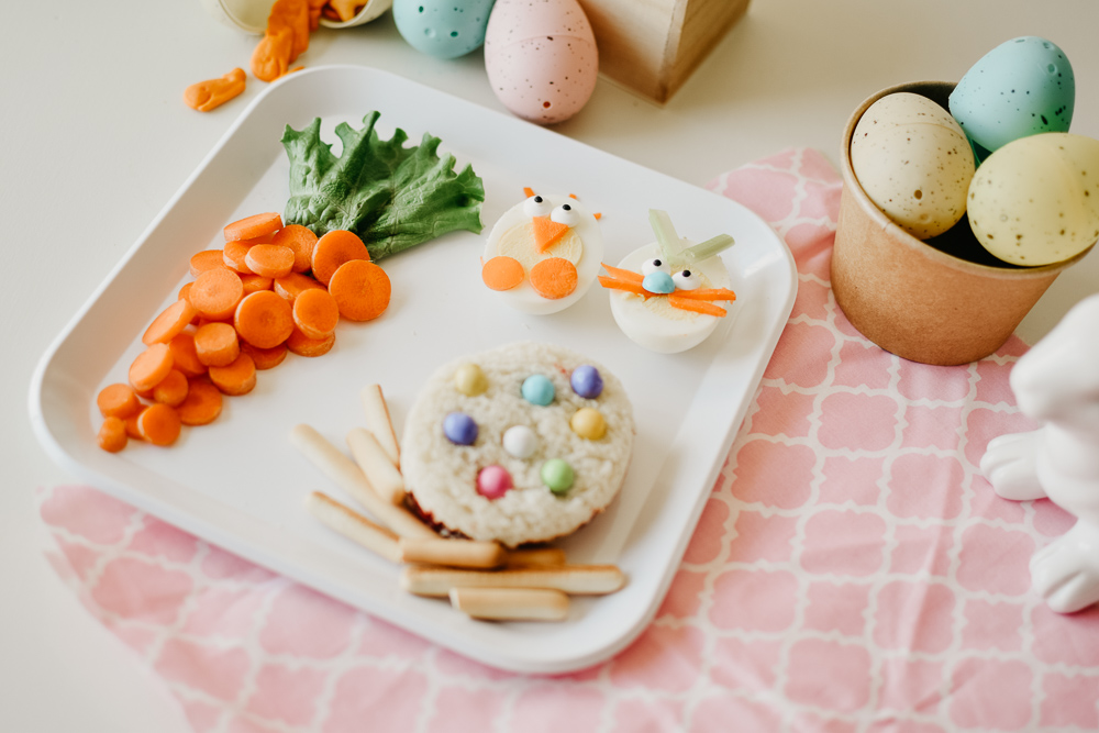 easter lunch carrot plastic egg lunch fun food kids 